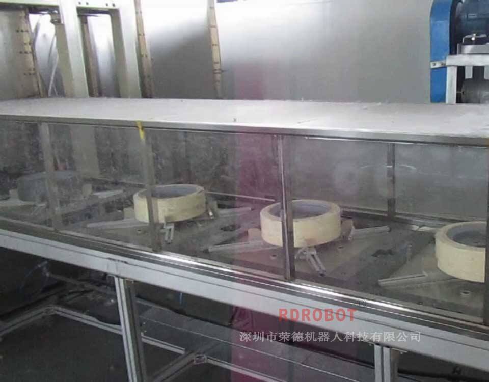 橡膠輪胎機(jī)器人自動(dòng)噴涂線